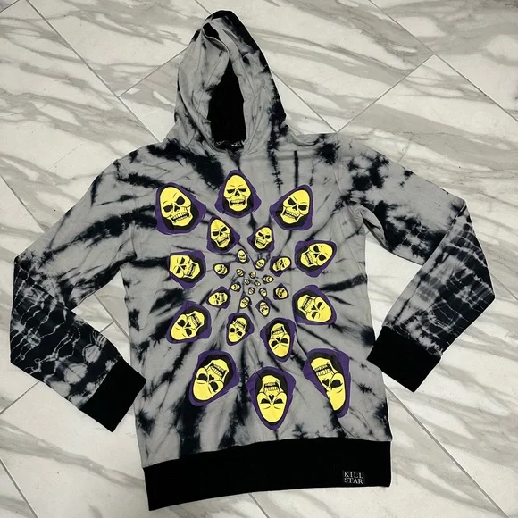 Killstar Masters of the universe skeletor skull reaper tye dye hoodie NEW no tag - Picture 3 of 9